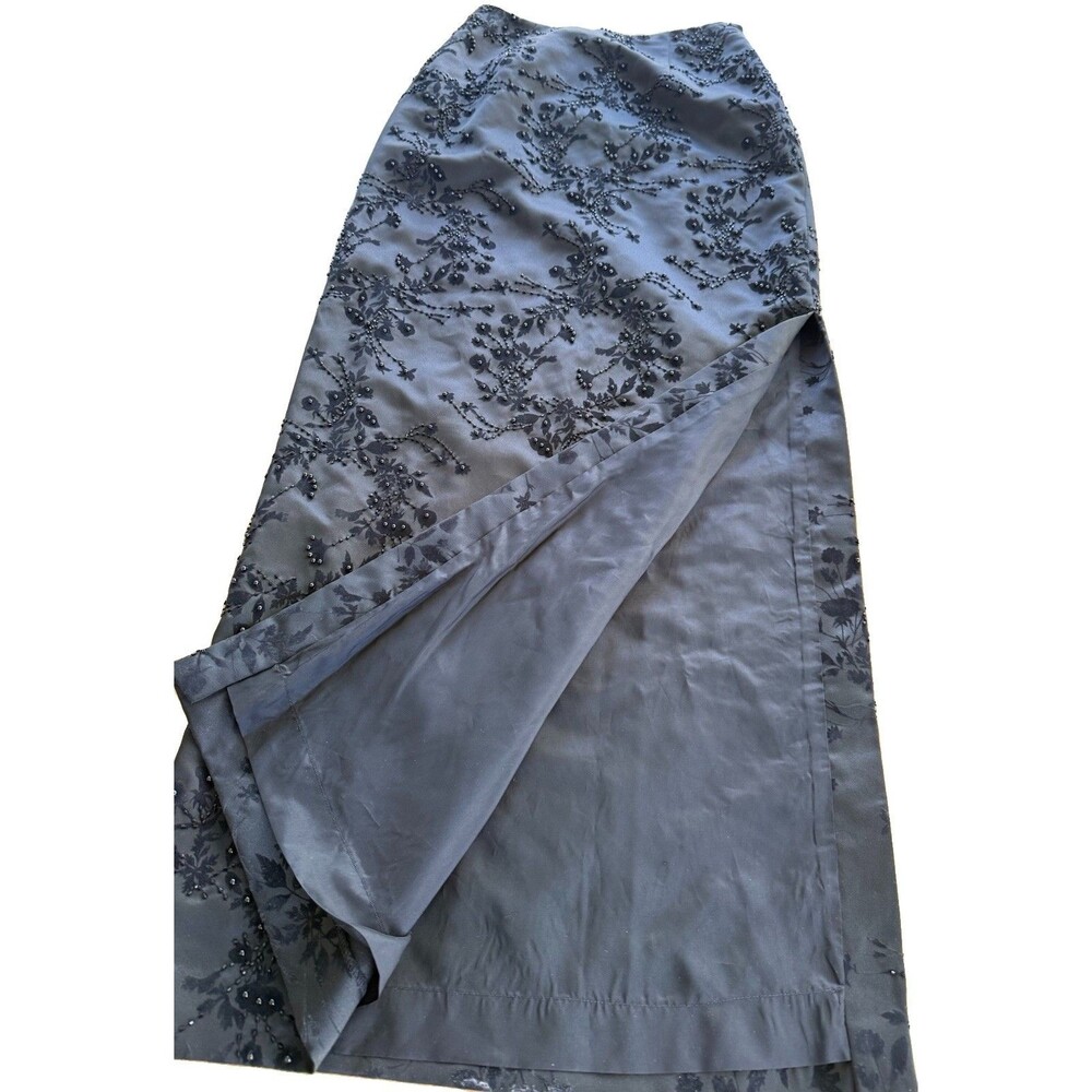 VTG Evening Skirt Black Sequin Maxi Women Sz 4 Formal Sparkly Evening Quiet Lux - Picture 9 of 15